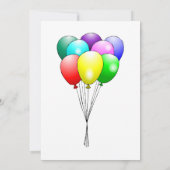 Invitation Fête d'anniversaire aux ballons (Dos)