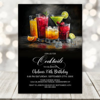 Fête d'anniversaire aux cocktails colorés