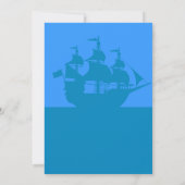 Invitation Fête d'anniversaire aux pirates et au trésor (Dos)