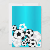 Invitation Fête d'anniversaire avec ballon de football (Dos)