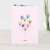 Invitation Fête d'anniversaire avec ballons (Dos)