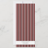 Invitation Fête d'anniversaire avec billet de hockey rouge/no (Dos)