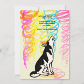 Invitation Fête d'anniversaire avec DOGGY AMIS (Dos)