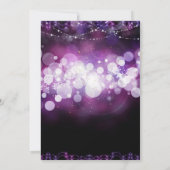 Invitation Fête d'anniversaire avec éclat violet (Dos)