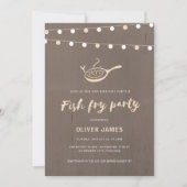 Invitation Fête d'anniversaire avec friture de poisson (Devant)