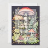 Invitation Fête d'anniversaire avec impression de forêt de ch (Devant)