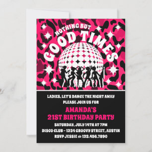 Invitation Fête d'anniversaire avec impression de léopard ros