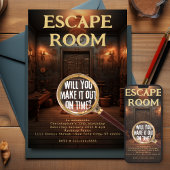 Invitation Fête d'anniversaire avec jeux d'escape room