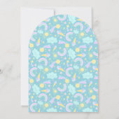 Invitation fête d'anniversaire avec licorne. (Dos)