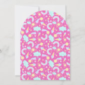 Invitation fête d'anniversaire avec licorne. (Dos)