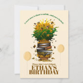 Invitation Fête d'anniversaire avec livres (Devant)