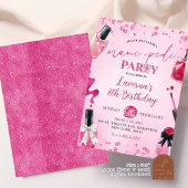 Invitation Fête d'anniversaire avec manucure et pédicure à pa