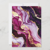 Invitation Fête d'anniversaire avec marbre d'agate rouge Bour (Dos)