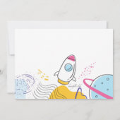 Invitation Fête d'anniversaire Aventure Hors de l'Espace (Dos)