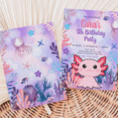 Invitation Fête d'anniversaire Axolotl