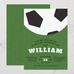 Invitation Fête d'anniversaire ballon de football