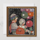 Invitation Fête d'anniversaire, ballons et jouets pour enfant (Devant)