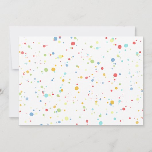 Invitation Fête d'anniversaire Ballons mignons Confetti (Dos)