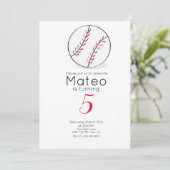 Invitation Fête d'anniversaire Baseball Stars (Debout devant)