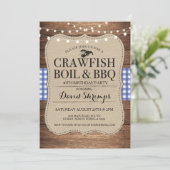 Invitation Fête d'anniversaire BBQ Bouillabaisse d'écrevisses (Debout devant)