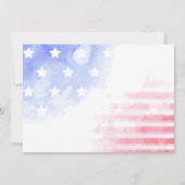 Invitation Fête d'anniversaire BBQ rouge blanc et bleu (Dos)