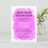 Invitation Fête d'anniversaire Beauté Maquillage Rose (Debout devant)