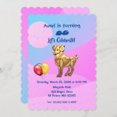 Invitation Fête d'anniversaire - Bélier (21 mars – 19 avril)  (Devant / Derrière)