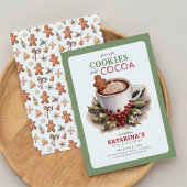 Invitation fête d'anniversaire biscuit et cacao