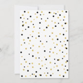 Invitation Fête d'anniversaire Black & Gold Simple Eighty 80 (Dos)