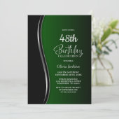 Invitation Fête d'anniversaire Black Green (Debout devant)