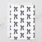 Invitation Fête d'anniversaire Black Grey Bow (Dos)