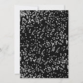 Invitation Fête d'anniversaire Black Silver Disko (Dos)