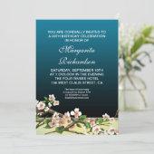 Invitation fête d'anniversaire bleu marine (Debout devant)