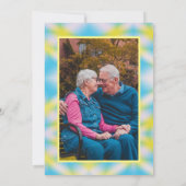 Invitation Fête d'anniversaire bleu Tie Dye (Dos)