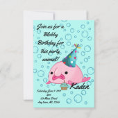 Invitation Fête d'anniversaire Blobfish (Devant)