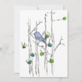Invitation Fête d'anniversaire Bluebird Tree Nature Art (Devant)