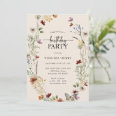Invitation Fête d'anniversaire Bohème (Debout devant)