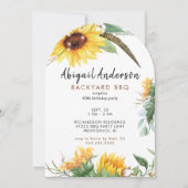 Invitation Fête d'anniversaire Boho Lights BBQ dans le jardin (Devant)