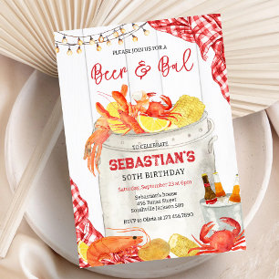 Invitation Fête d'anniversaire Boil de fruits de mer Crawfish