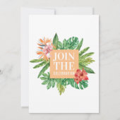 Invitation Fête d'Anniversaire Botanique Tropicale (Dos)