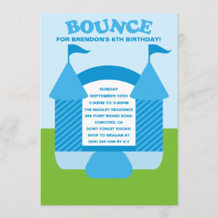 Invitation Fête d'anniversaire Bounce Bounce House