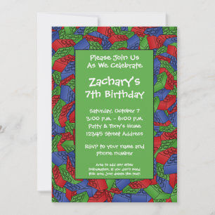 Invitation Fête d'anniversaire - Boy Construction