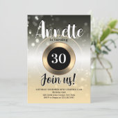 Invitation Fête d'anniversaire brillante de luxe (Debout devant)