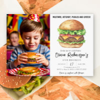 Fête d'anniversaire Burger Aquarelle