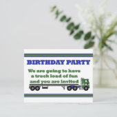 Invitation fête d'anniversaire cabover vert grande (Debout devant)