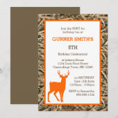 Invitation Fête d'anniversaire Camouflage de canard / Camo Bu (Devant / Derrière)