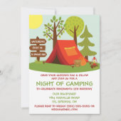 Invitation Fête d'anniversaire Camping en plein air (Devant)