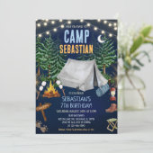 Invitation Fête d'anniversaire Camping Sauvage (Debout devant)