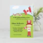 Invitation fête d'anniversaire canadienne (Debout devant)