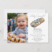 Invitation Fête d'anniversaire Cannoli à l'aquarelle 1 an (Devant)